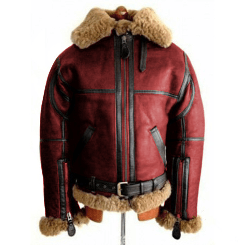 Leather Clothing Lambskin Fur Men'S Coat Jacket Men'S Leather Clothing