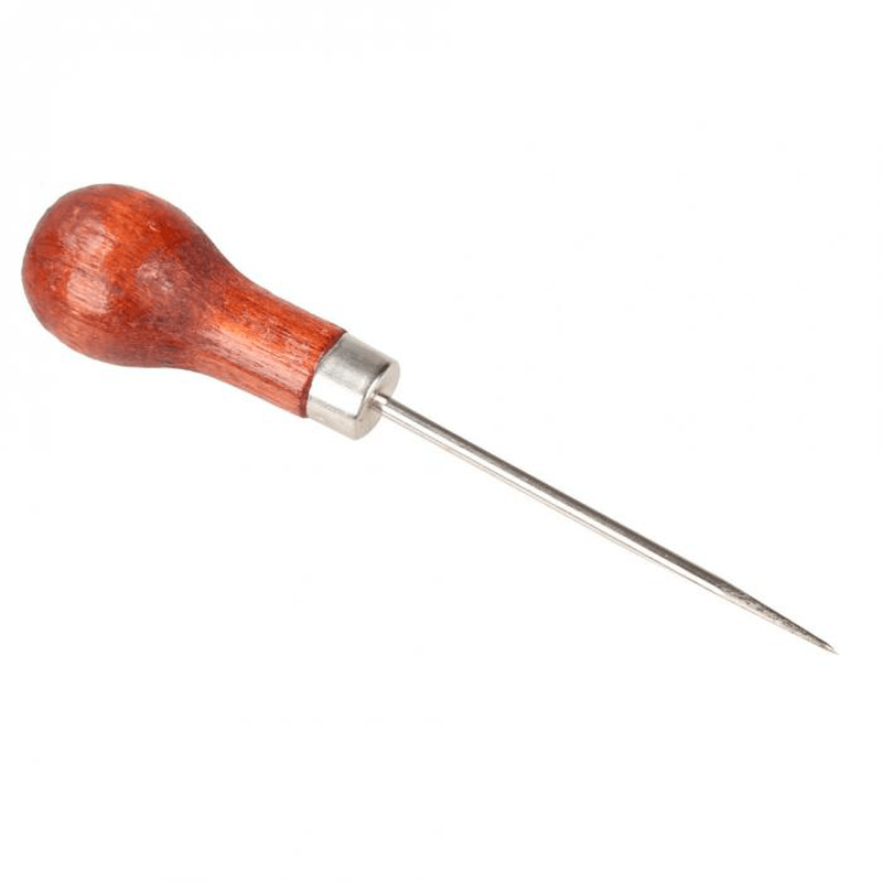 4Mm Leather Cloth Overstitch Wheel with 5Pcs Awl Pin Sewing Hand Punch Hole Tool