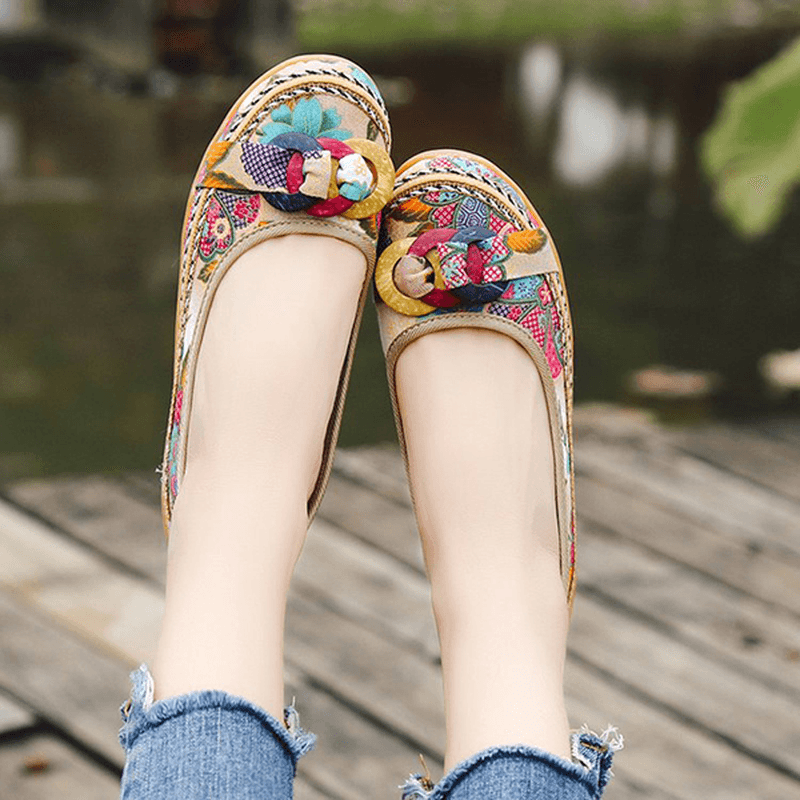 US Size 5-11 Embroidery Loafers for Wome