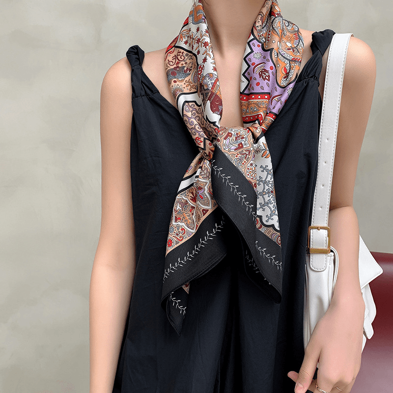 Retro Women'S Simple All-Match Western Fashion Temperament Twill Scarf