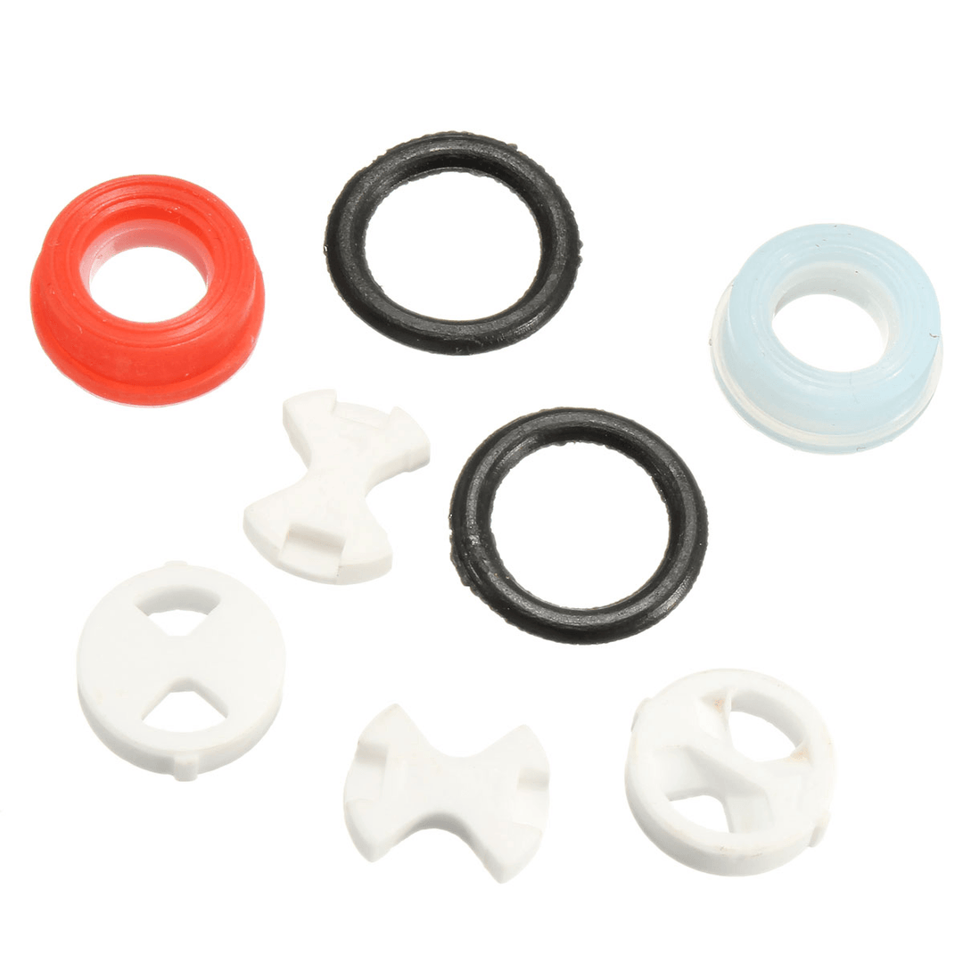 8Pcs Ceramic Disc Silicon Washer Insert Turn Replacement for Valve Tap