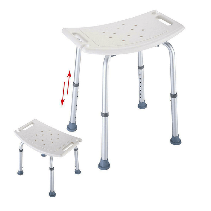 Non-Slip Bath Chair 7 Gears Height Adjustable Elderly Bath Tub Shower Chair Bench Stool Seat Safe Bathroom