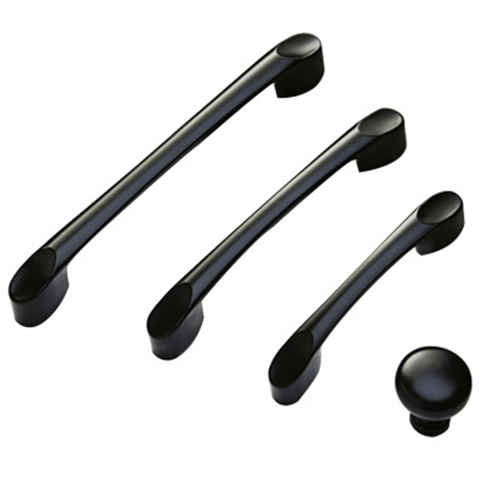 Aluminum Alloy Black Handles for Furniture Cabinet Knobs and Handles Kitchen Handles Drawer Knobs Cabinet Pulls Cupboard Handles Knobs