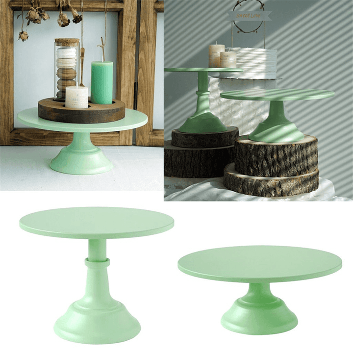 10/12 Inch Iron Green round Cake Stand Pedestal Dessert Holder Wedding Party Decorations