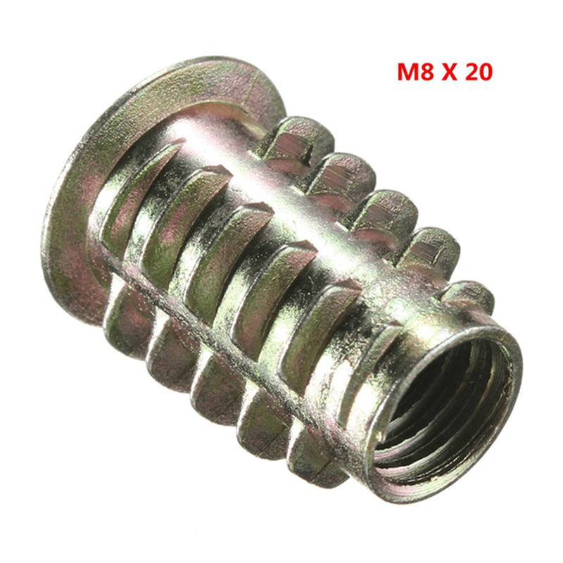 M4 M5 M6 M8 M10 Threaded Type D Wood Insert Nuts Alloy