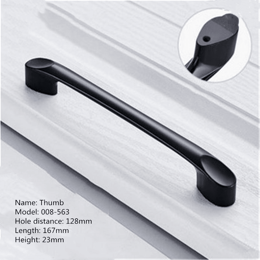 Aluminum Alloy Black Handles for Furniture Cabinet Knobs and Handles Kitchen Handles Drawer Knobs Cabinet Pulls Cupboard Handles Knobs - MRSLM