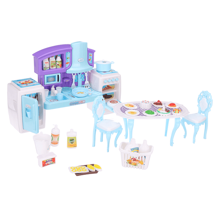 Children'S Kitchen Toy Set with Light Sound Simulation DIY Cooking Meal Kitchenware Combination Children'S Toys Gifts