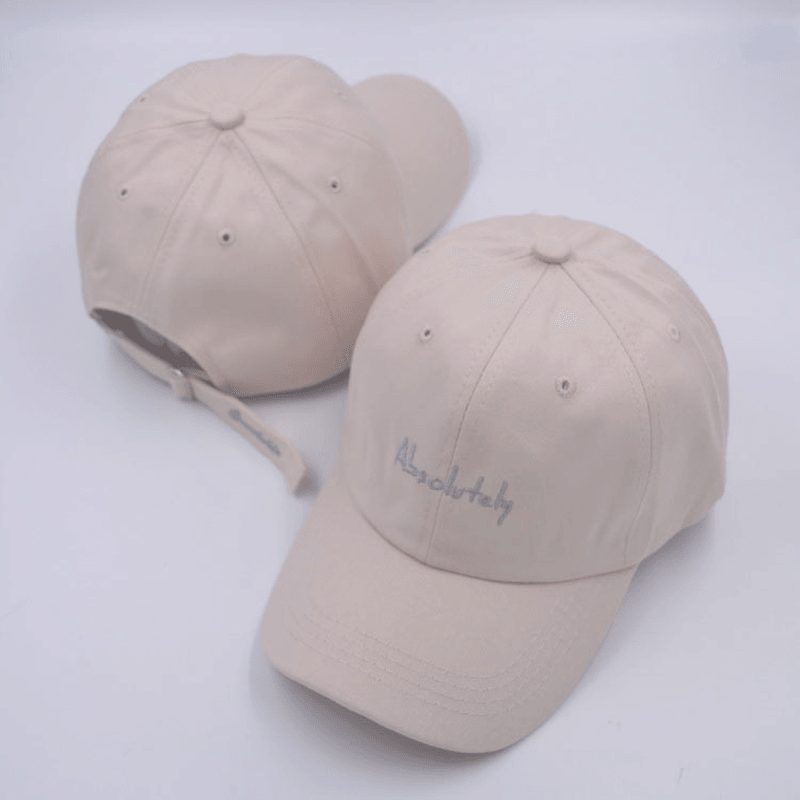 Three Bar Baseball Cap Men'S Soft Top Casual