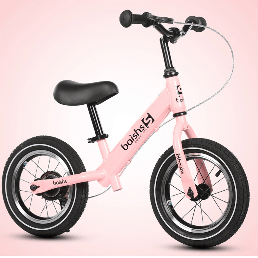 BAISHS No Pedal Kids Bike with Hand Brake for Beginner Rider Training Toddler Balance Bike Adjustable Seat Walker Scoot Bicycle Children Mountain Bike for Ages 3-7