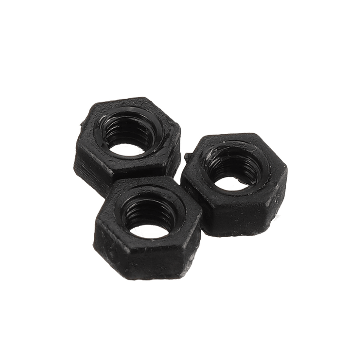 Suleve M3NP3 500Pcs M3 Nylon Screw Bolt Black round Cross Screw Hex Nut Spacer Nylon PCB Assortment