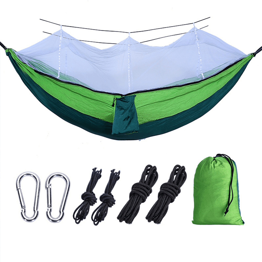 Ipree¬Æ 260*140CM with Mosquito Net Portable Travel Hammock Comfortable Hommock Camping Bed Fits 2 Persons - MRSLM