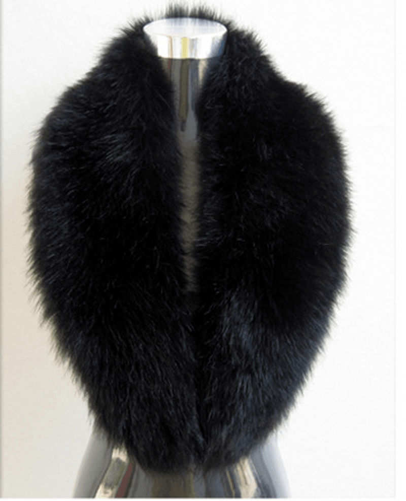 Faux Fox Fur Ladies Shawl Big Fur Collar Scarf