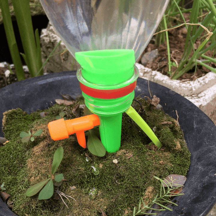 12Pcs Constant Pressure Automatic Flow Dripper Adjustable Self Watering Spikes Irrigation Equipment for Plastic Bottle Indoor Outdoor Bonsai Watering Device