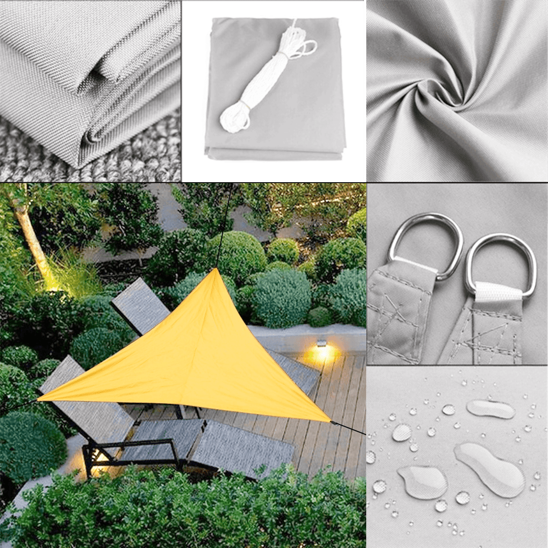 Sun Shade Sail Waterproof 420D Oxford Polyester Canopy Cover Awning Outdoor Anti-Uv Protection