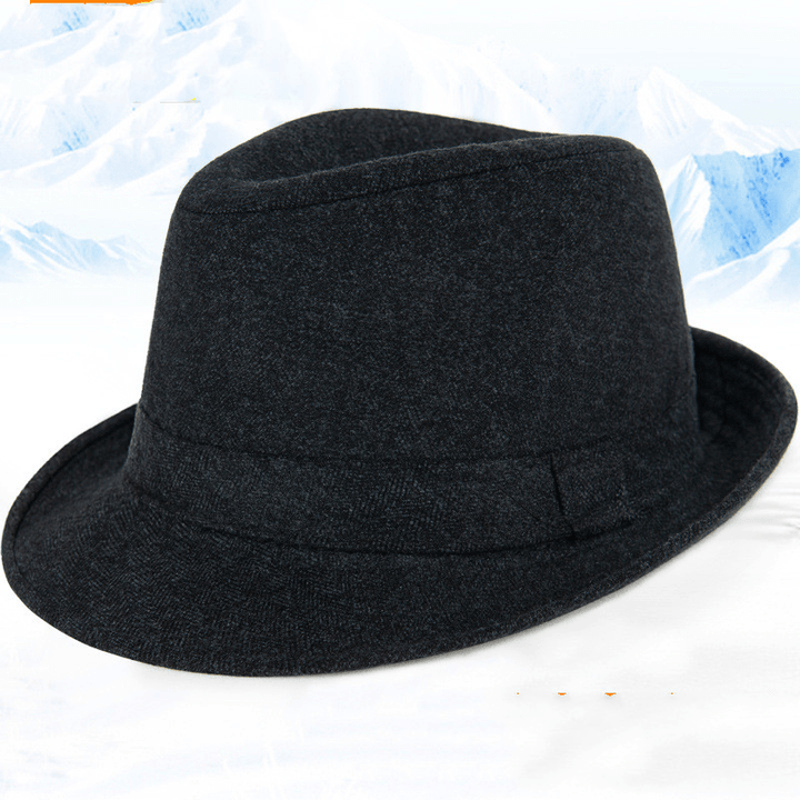 Autumn and Winter Men'S Top Hat Woolen Hats, Autumn and Winter Warm Hats, Windproof Hats, Winter Hats for the Elderly in Winter