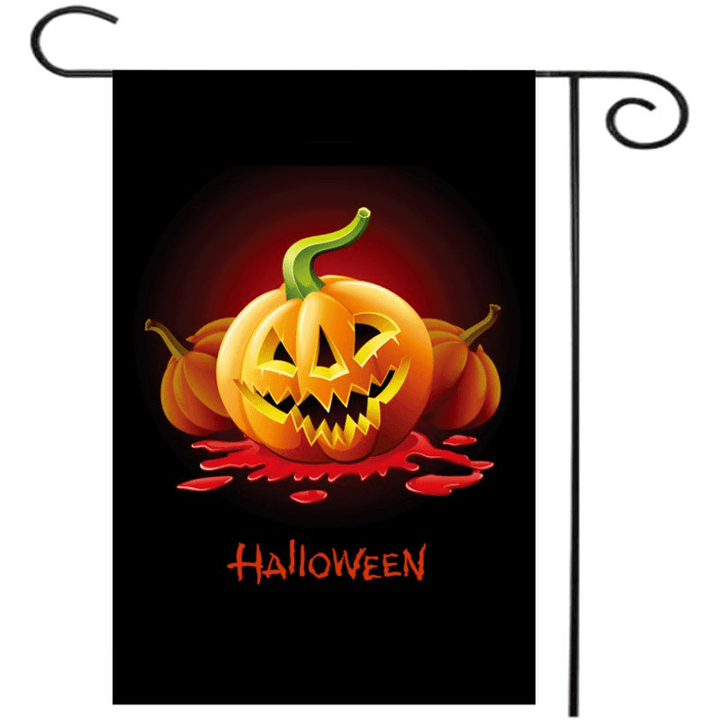 30X45Cm Halloween Polyester Demon Pumpkin Flag Garden Holiday Decoration