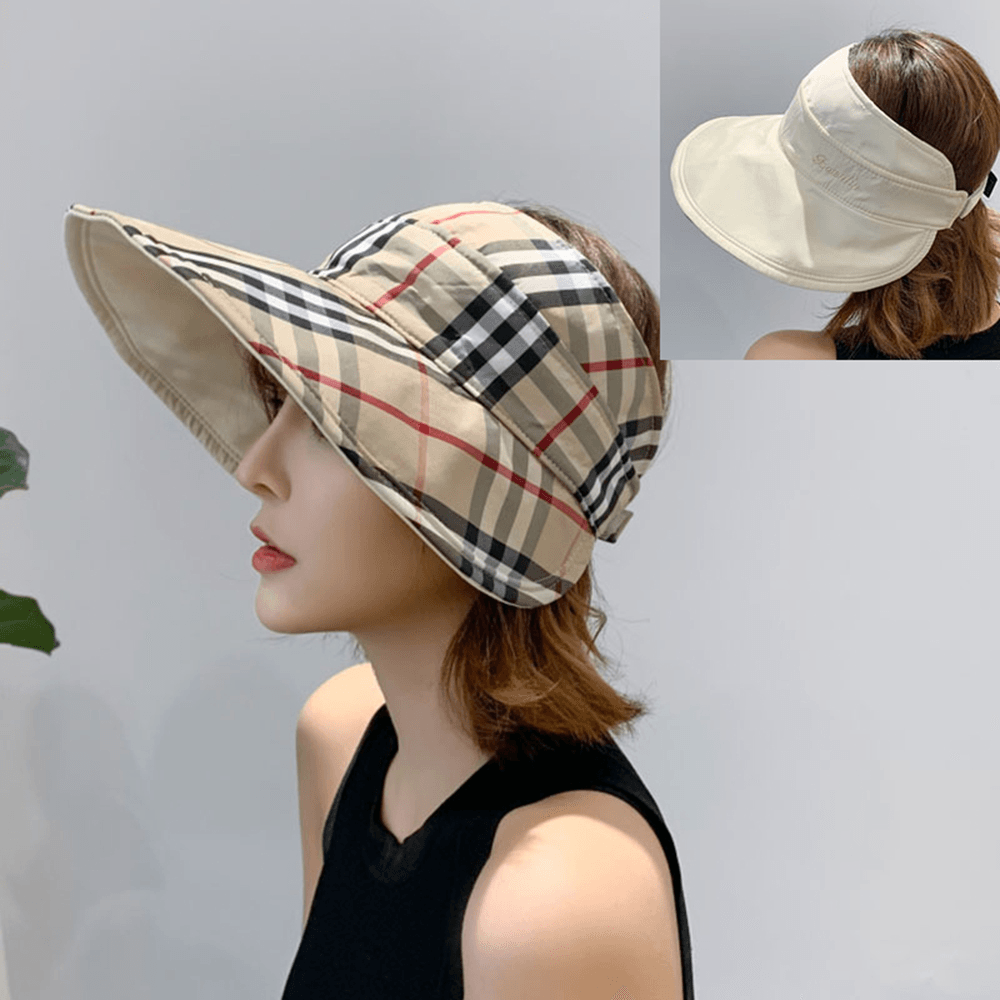 Double-Sided Multi-Purpose Lattice Top Hat Cover Face Anti-Uv Cap