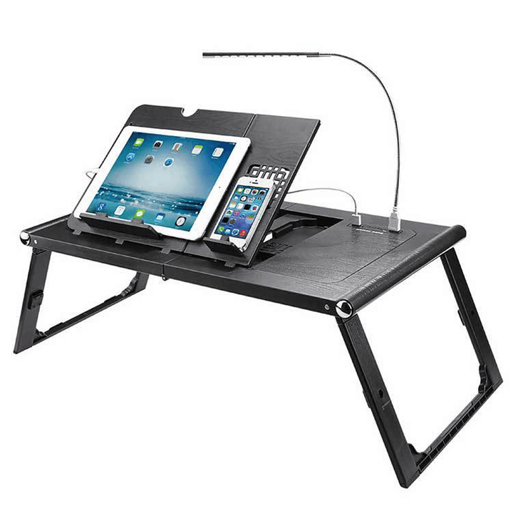 Portable Laptop Desk Smart Rechargeable Folding Bed Table Ergonomic Study Table for Home Office Hospital