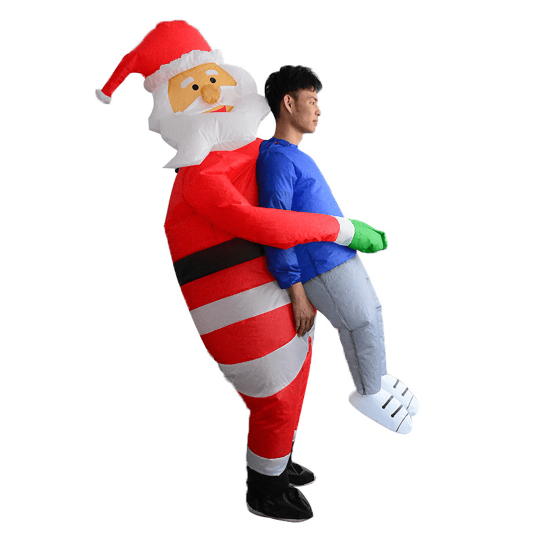 Scary Halloween Christmas Man Inflatable Costume Blow up Suits Party Dress Decorations