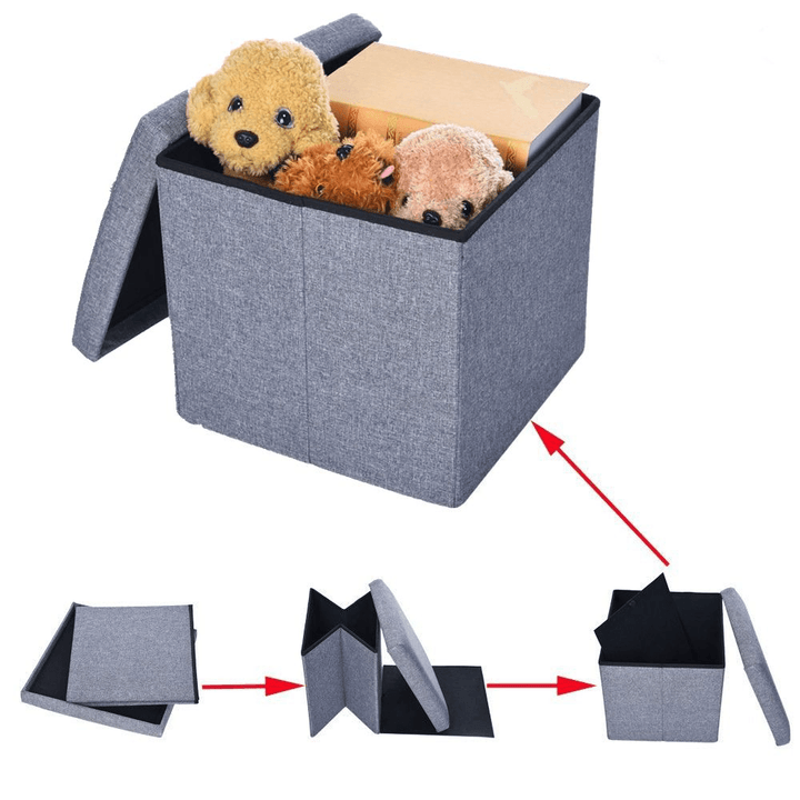 Multifunctional Foldable Fabric Storage Stool Books Toys Storage Box Small Sofa Minimalist Kid Folding Chair Foot Stool