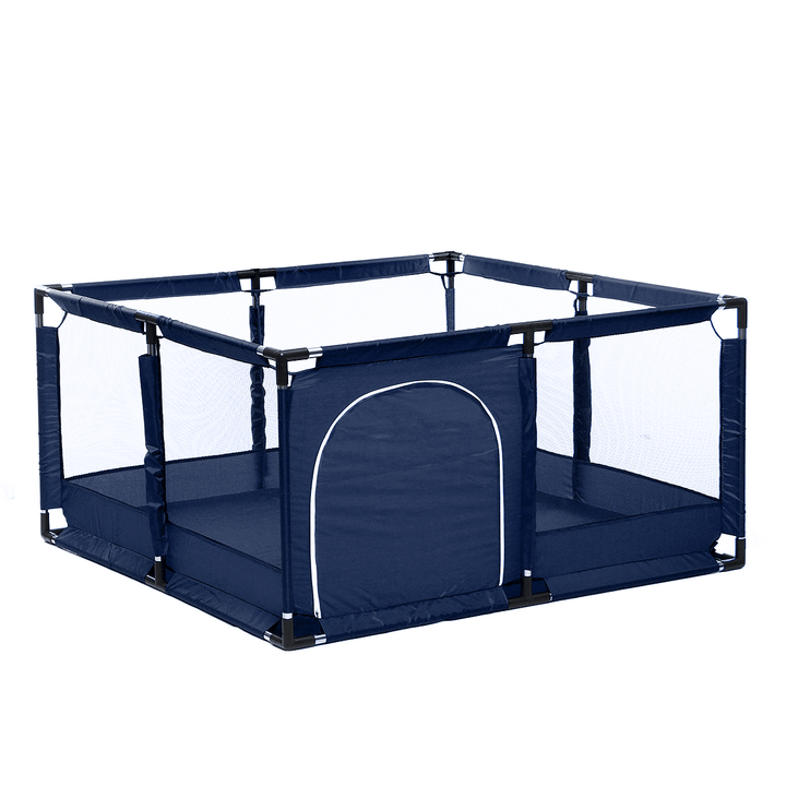 50X30'' Baby Playpen 4 Panel Kid Playhouse Play Center Yard Safety with Basketball Hoop