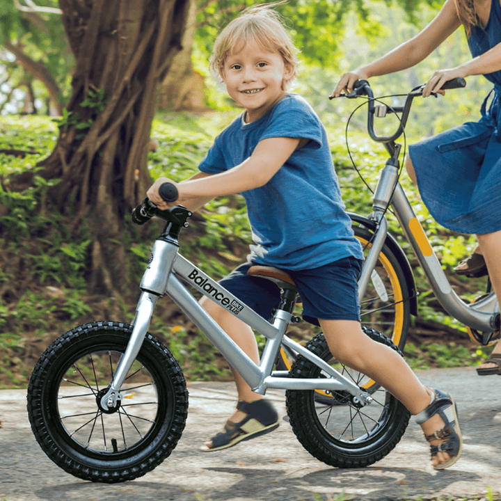 12 Inch No Pedal Tollder Balance Bike plus Kids Push Walker Cycle for Beginner Rider Training for 2/3/4/5/6 Year Old Boys&Girls