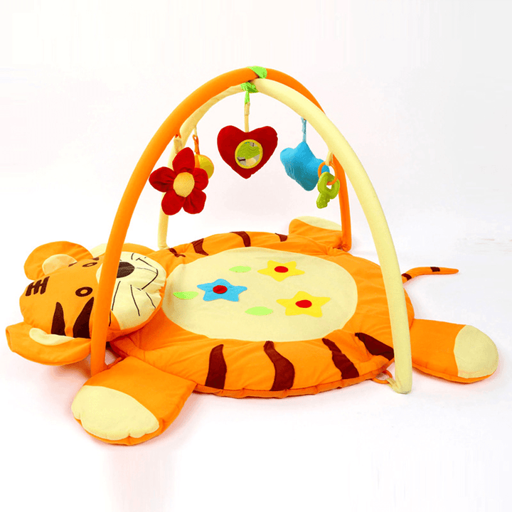 Tiger / Bear Cartoon Baby Gym Play Mat Toddler Infant Lay & Fun Jigsaw Hanging Rsck Toy - MRSLM