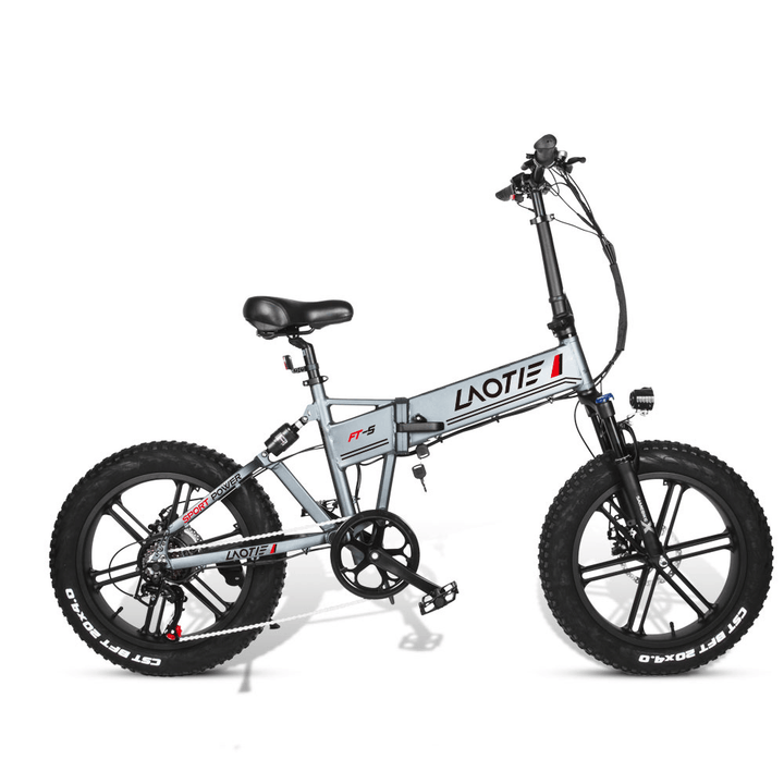 LAOTIE¬Æ FT5 20In Fat Tire 48V 10Ah 500W Folding Electric Moped Bike 35Km/H Top Speed 80-90Km Mileage E-Bike - MRSLM