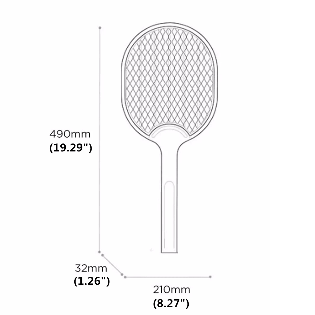 3PCS Jordan&Judy 3000V Electric Mosquito Swatter Portable Insect Repellent Travel Three-Layer Anti-Electric Shock Net USB Charging Mosquito Dispeller From