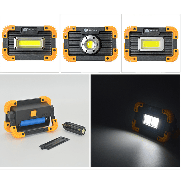 XANES¬Æ 3-Modes 350LM Waterproof COB LED Floodlight USB Charging Outdoor Spot Work Lamp Camping Portable Searchlight