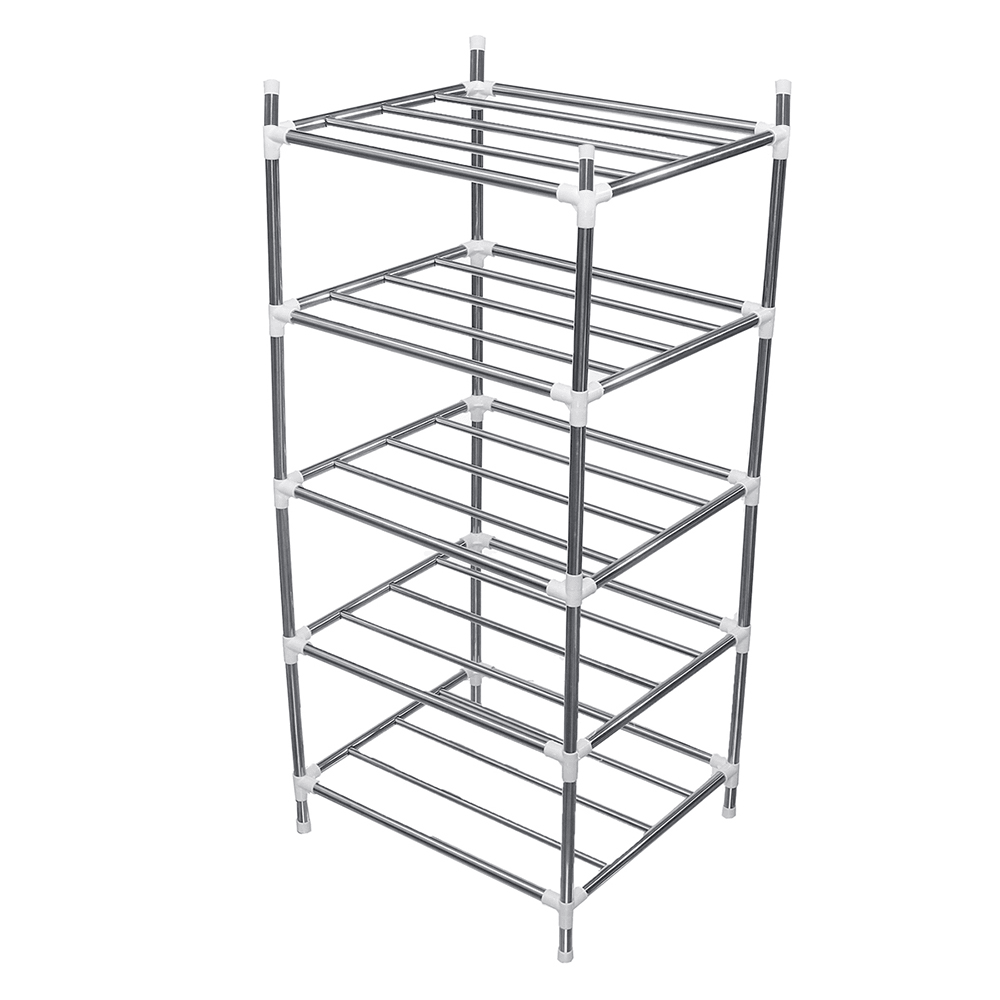 201 Stainless Steel 5 Layers Landing Storage Rack for Home Kitchen Shelf Arrangement Tool