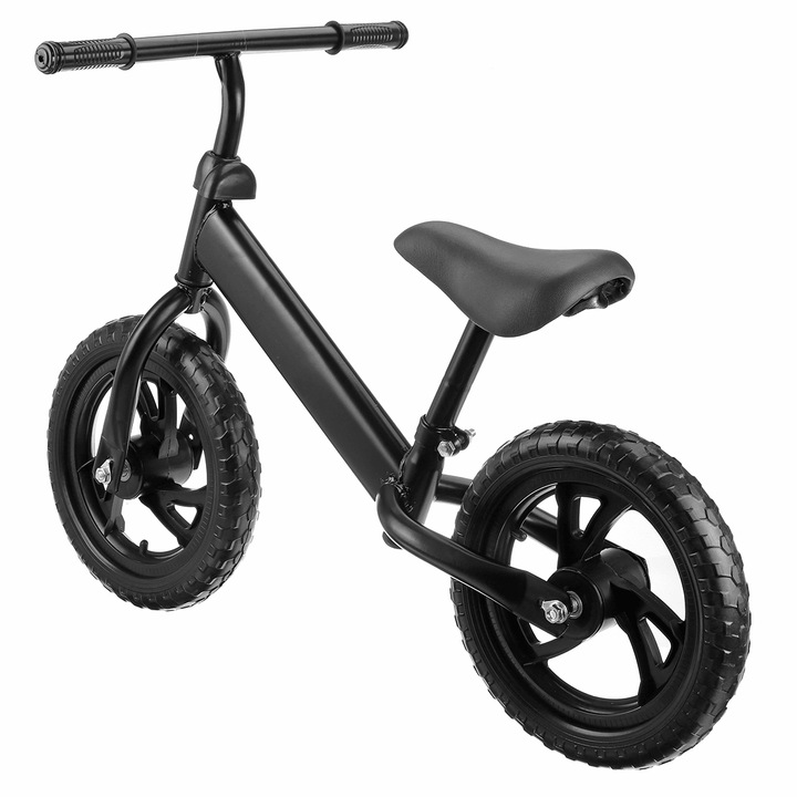 12Inch Kid Push Balance Bike Adjustable No-Pedal Children Beginner Rider Training Toddler for over 2 Years Old Christmas Gift