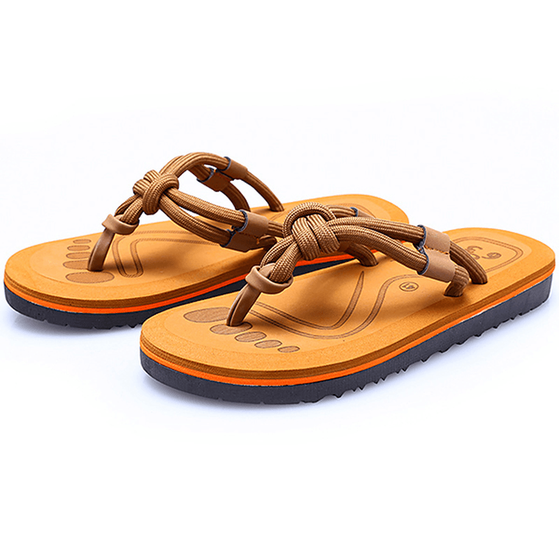 Men Soft Sole Clip Toe Slippers Summer Beach Shoes