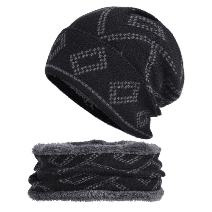 Hedging Hat with Thick Square Pattern to Keep Warm