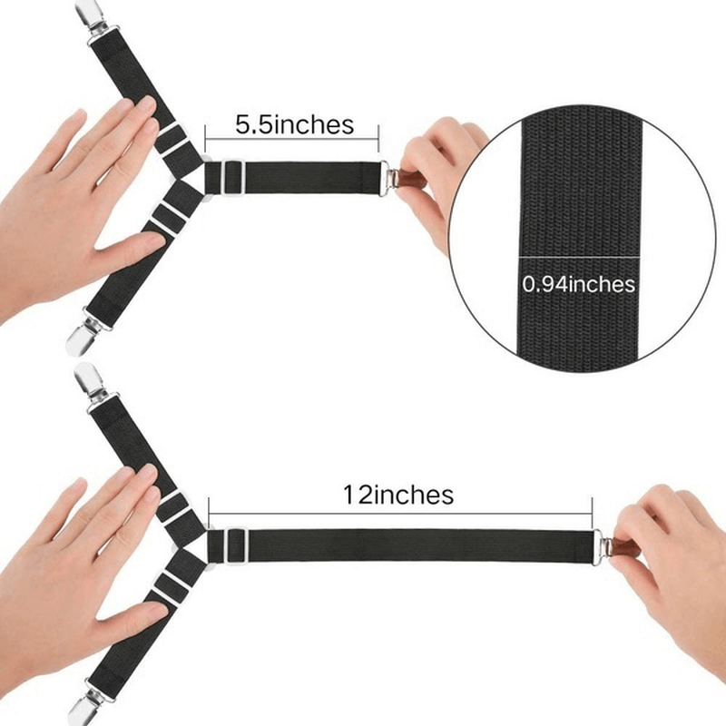 4 Pcs Elastic Bed Sheet Grippers Bed Mattress Cover Blankets Holder Suspender Fastener Camping Travel