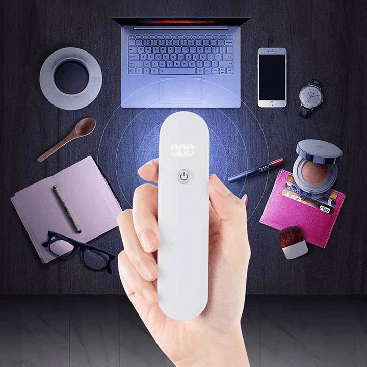 Household Portable Ultraviolet Light Phone Sterilizer USB Charging Toothbrush Mask Sterilizer Handheld Multifunction Germicidal UV Lamp