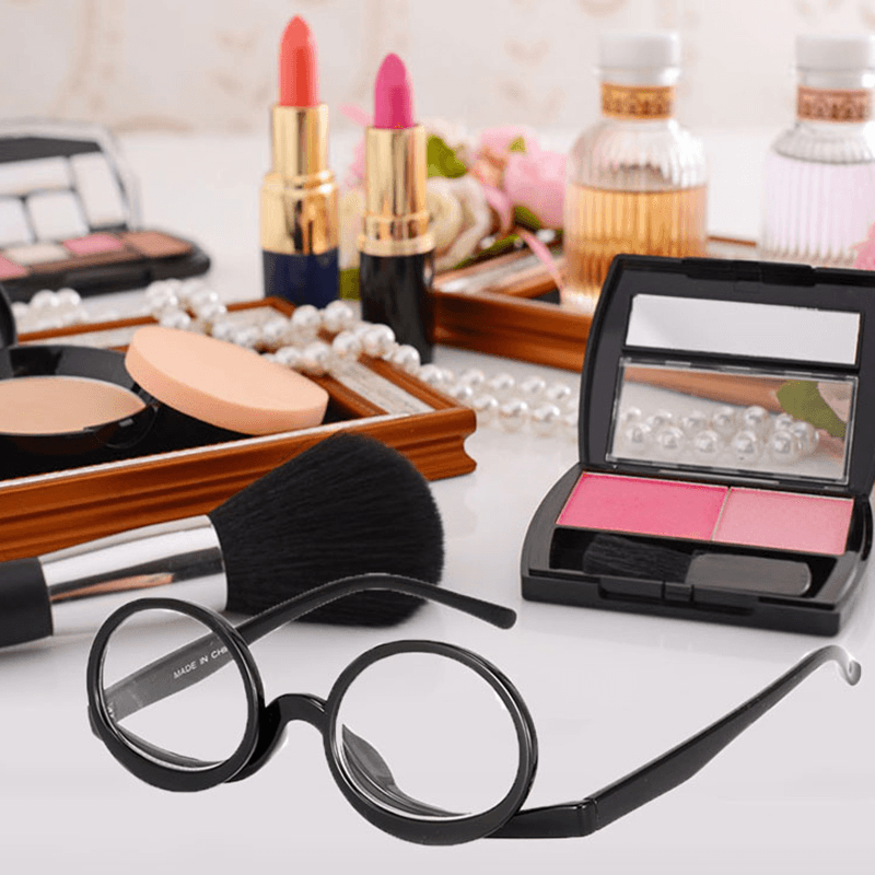 Unisex Flip-Up round Frame Reading Glasses Makeup Glasses