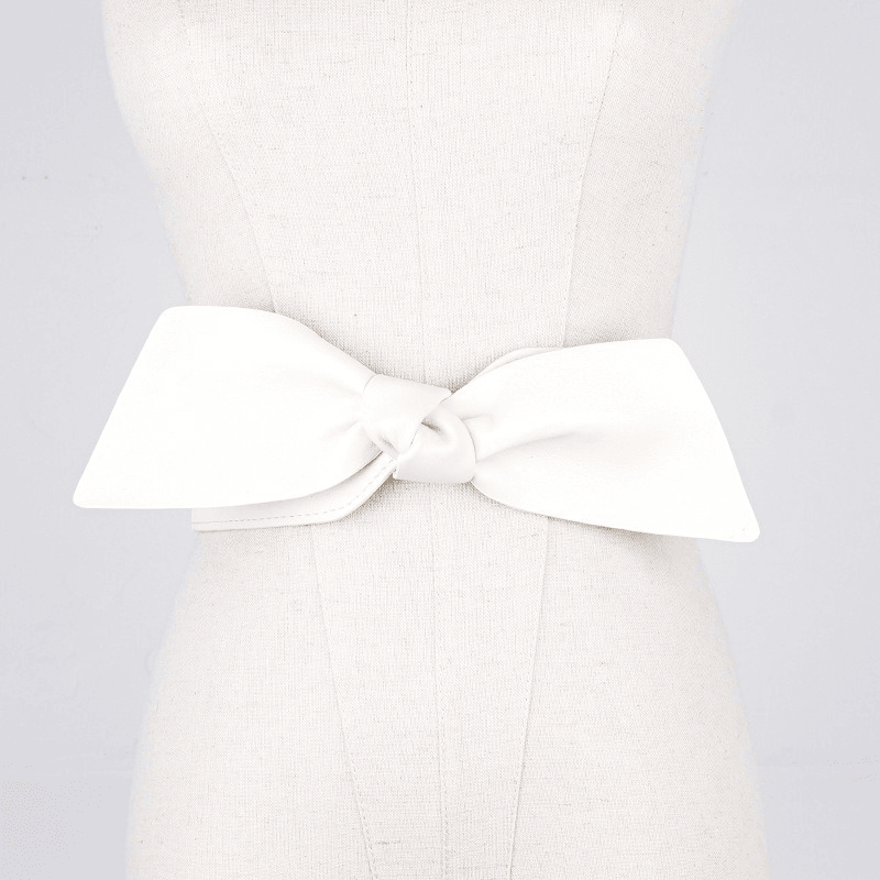 Skirt Decoration Bow PU Belt