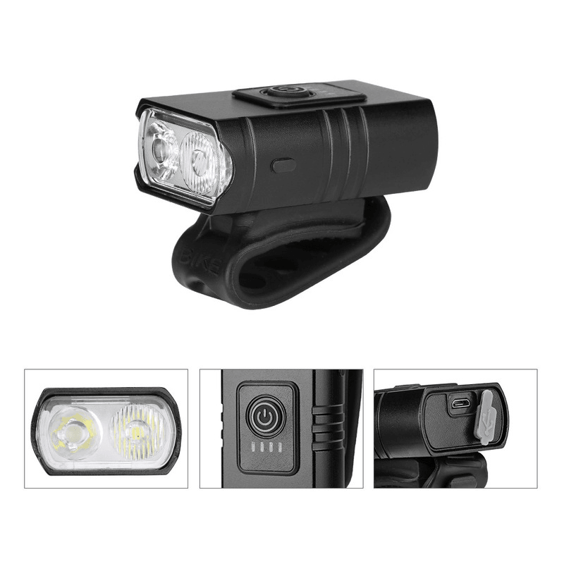 XANES® 2Xt6 Bike Light 6 Modes USB Rechargeable Waterproof Super Bright Bike Front Headlight Bicycle Light