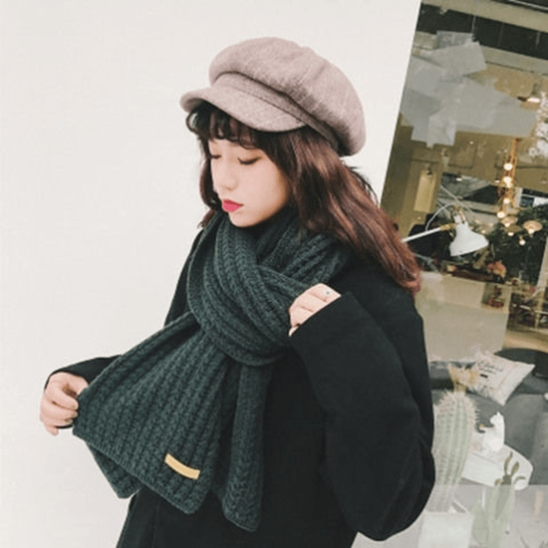 Scarf Women'S Winter Woolen Knitting Thickening to Keep Warm