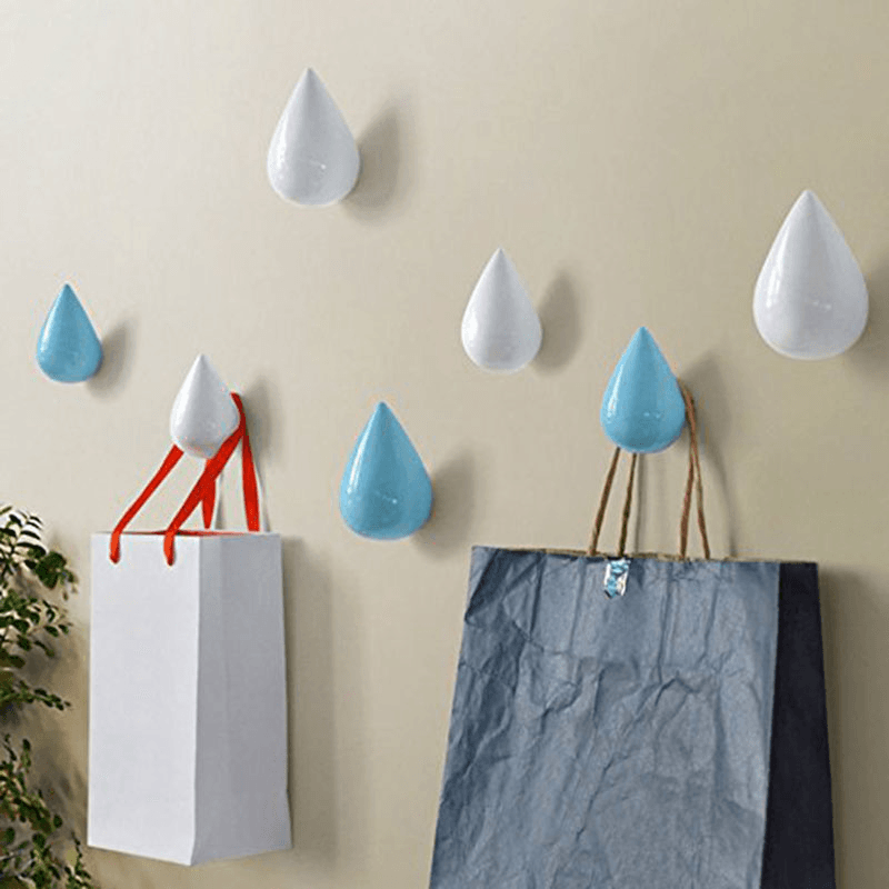 Honana BS-439 Creative Water Droplets Hook Solid Wooden Coat Cap Hooks for Hanging Storage Wall Decorative Hooks Coat Hanger - MRSLM