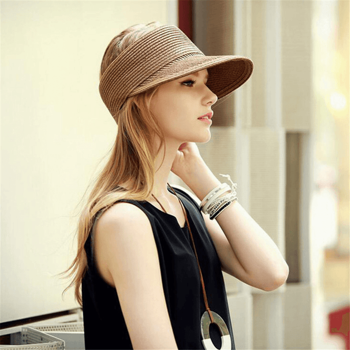 Women Outdoor Breathable Foldable Straw Hat