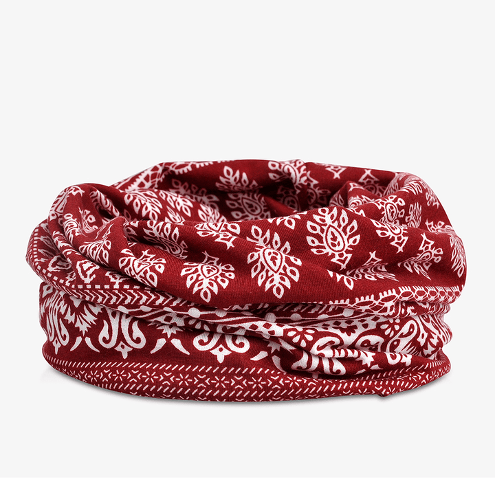 Ethnic Printting Beanie Hats Scarf Cotton Double Use Turban