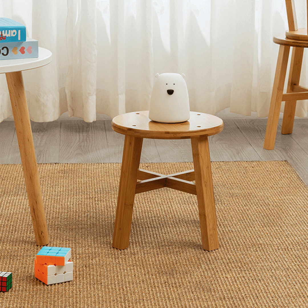 Circular Solid Wooden Stool Small Bench Sofa Tea Table Chair Shoe Bench Stool for Children'S Adult Stool Living Room