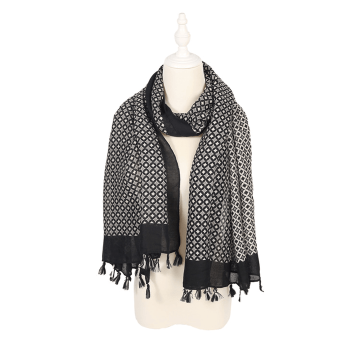 Simple Temperament Ladies Cotton and Linen Scarf