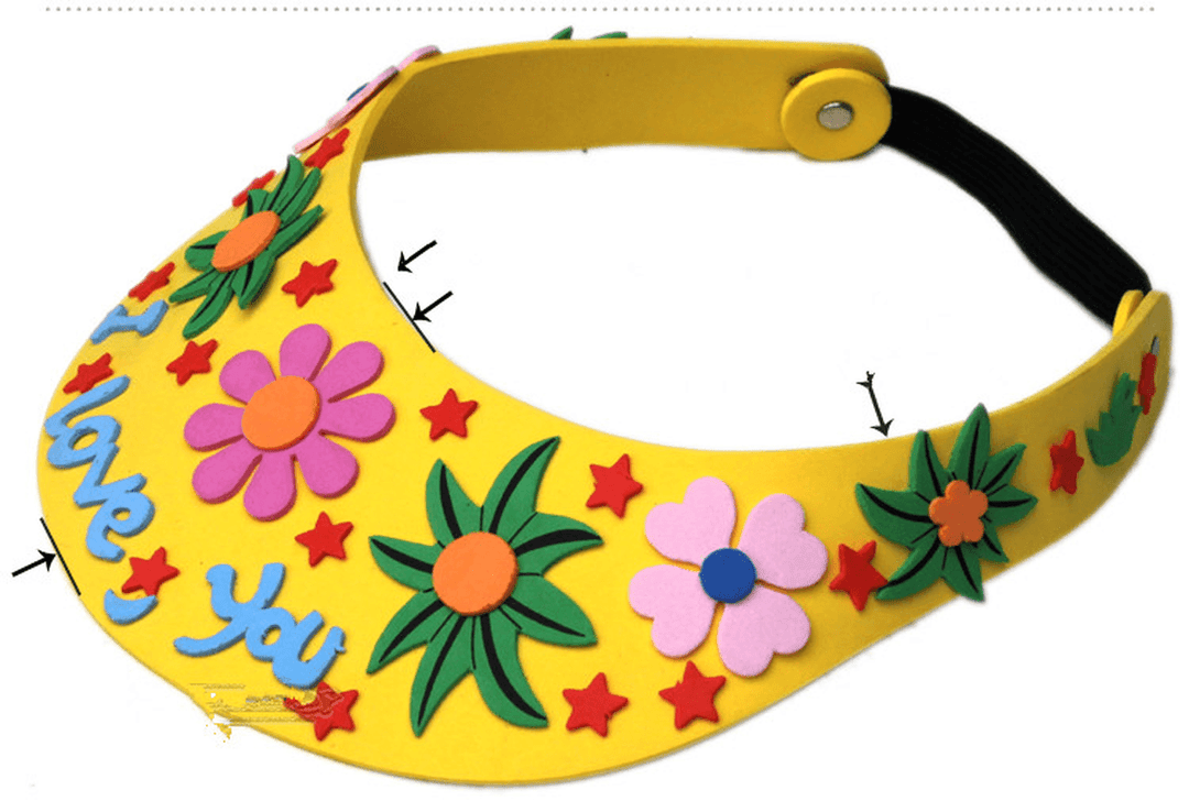 Holiday Handmade DIY Birthday Crown Sun Hat Glasses Eva Making Paste Painting Children Making Material Package