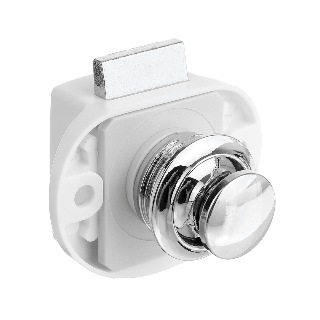 Push Button Catch Lock Drawer Cupboard Door Caravan Cabinet Latch Knob Home - MRSLM