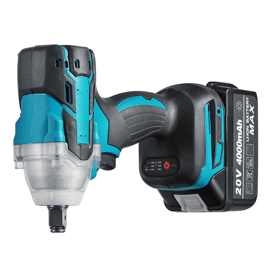 100-240V 20V 520N.M 4000RPM Brushless Electric Impact Wrench Cordless 1/2" Power Tool for Makita Battery