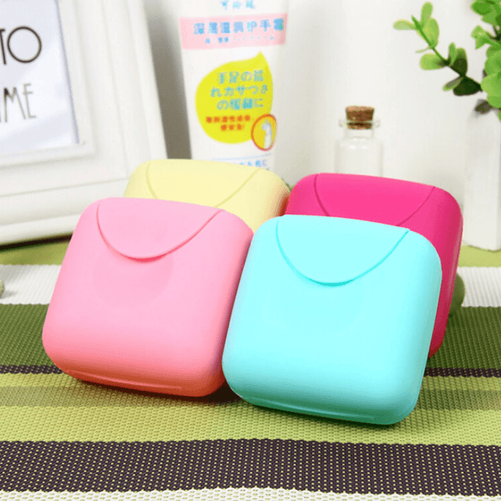 Honana BX- 927 Bathroom Soap Dish Travel Soap Box Dish Plate Holder Container Case Foaming Candy Color Soap Dish