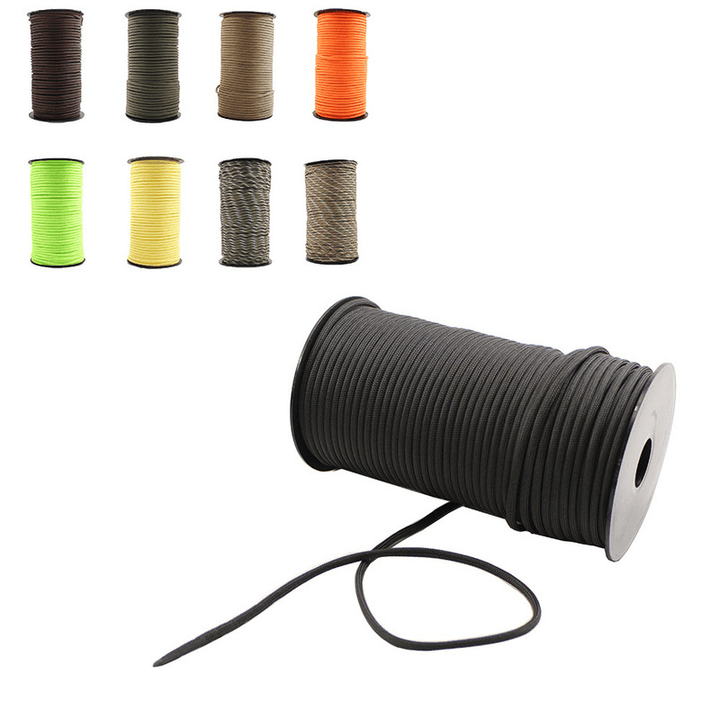 100M Tactical Paracord 9 Strand Core Parachute String Rope Outdoor Camping Emergency Survival